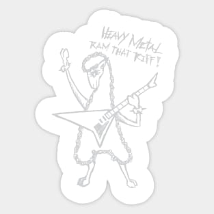 Heavy Metal Band Sheep Guitarist Guitar Playing  Pun Joke Sticker